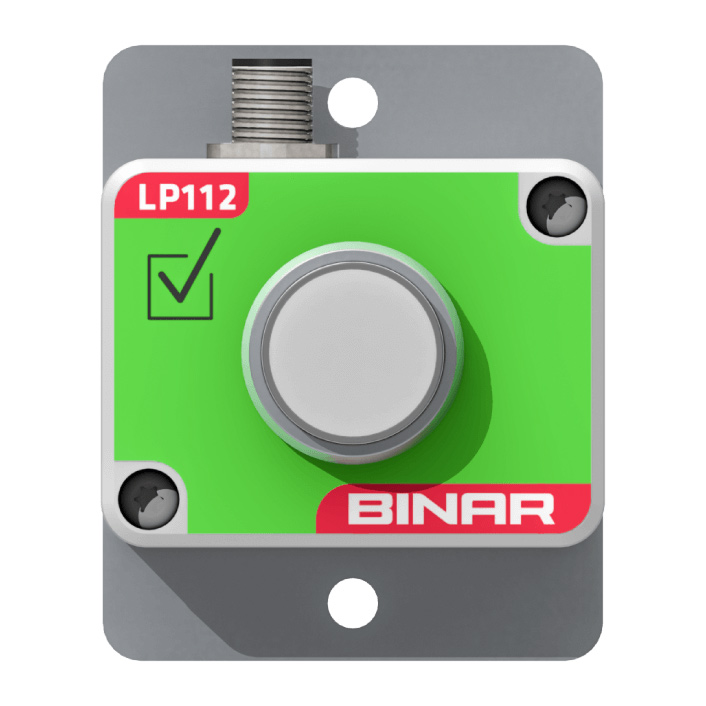 LP112 – Grön knapp för industriella miljöer
